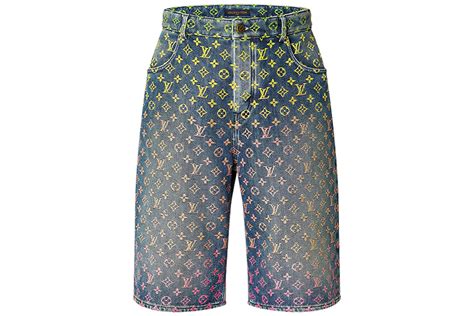 Products by Louis Vuitton: Rainbow Monogram Denim Shorts